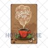 Letrero de Café Retro Decoración de Café Bar Placa Vintage Tienda de Bebidas Decorativo Pared Pub Club Póster 20x30cm