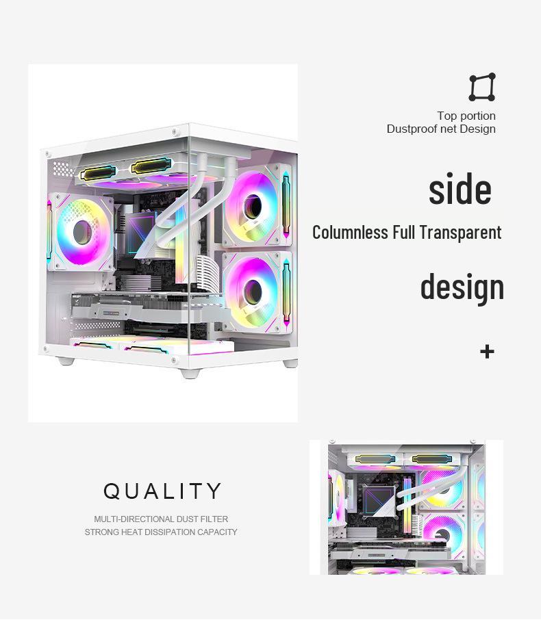 Seaview MATX Water-Cooled Gaming Case with Panoramic View