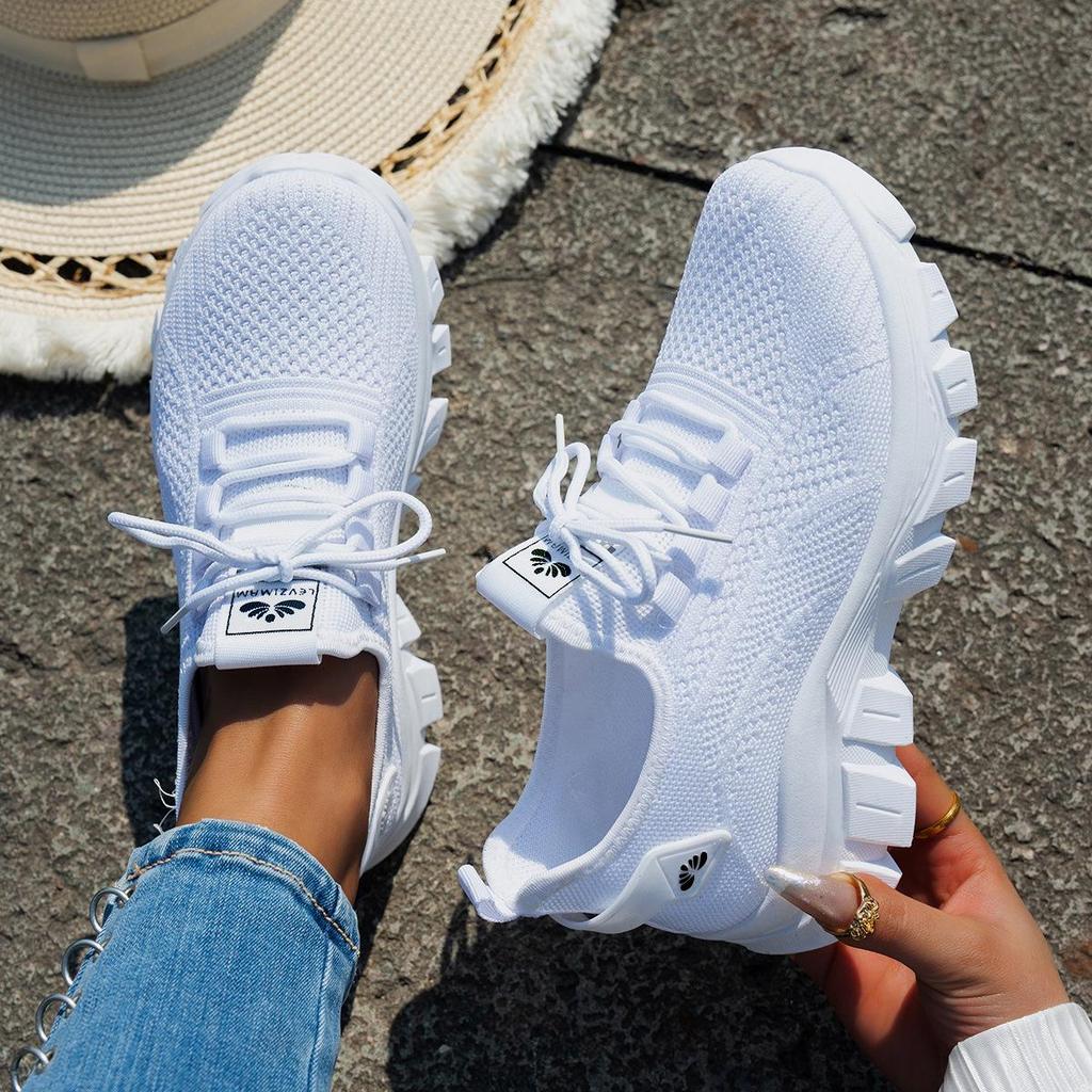 Women's Stylish Flyknit Shoes - 2025 Autumn Collection, Lightweight, Breathable, Plus Size