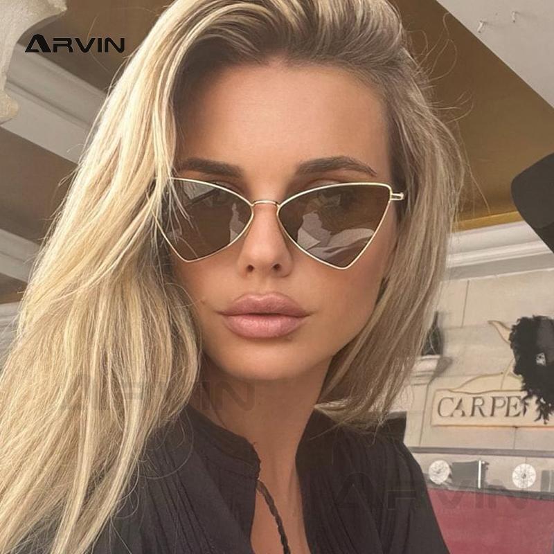 Fashion Metal Triangle Sunglasses Hip Hop Cyberpunk Stylish Irregular Small Frame Sun glasses Women Travel Cool Eyewear