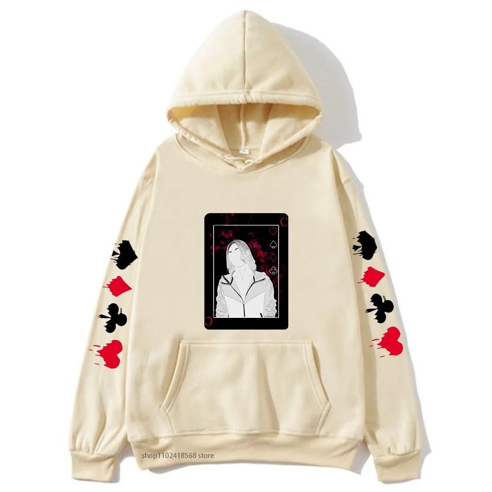 Anime Alice In Borderland Hoodies Kawaii Cartoon Chishiya Unisex Autumn Winter Fleece Sweatshirt