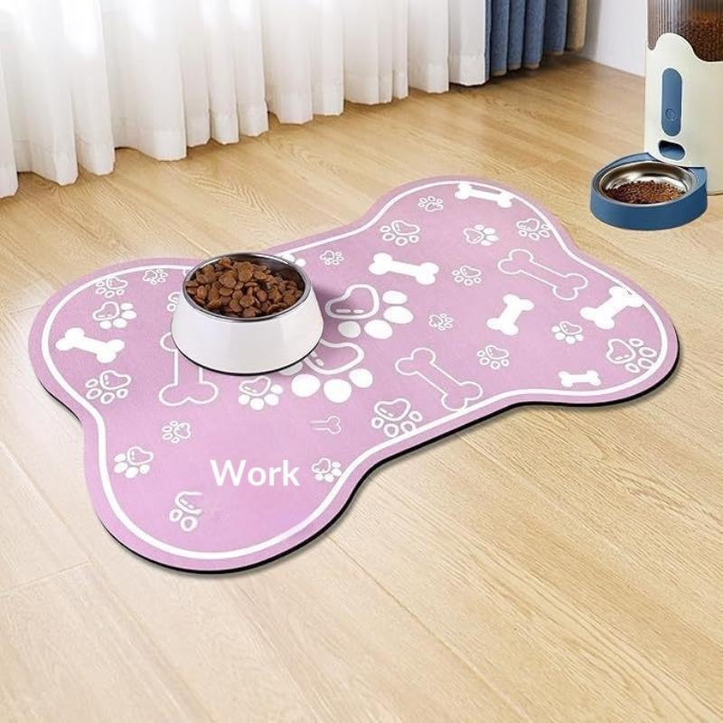 1Pcs Pet Feeding Mat, Absorbent Pet Placemat, Waterproof Quick Dry Mat For Dog Cat 30cm/40cm/50cm