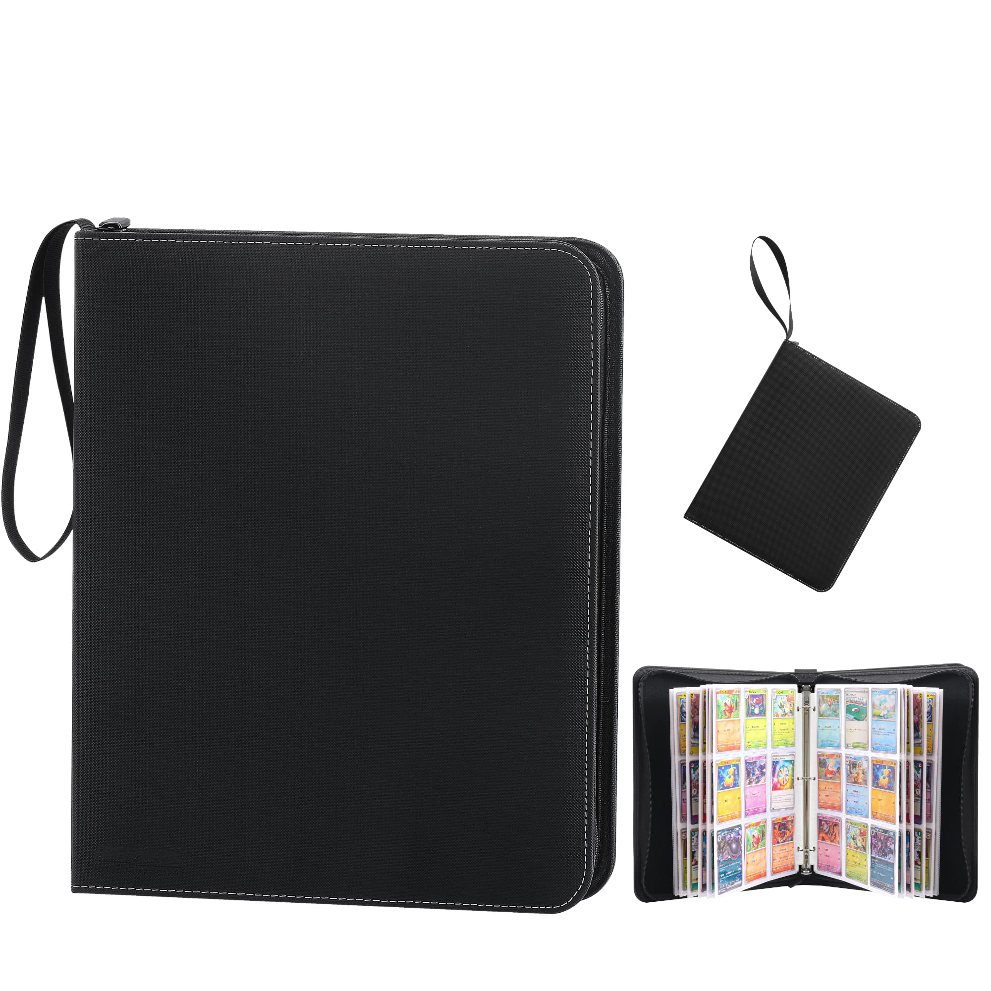 

iofeiwak Card File Card 9 Can Hold 720 Large Transparent PU Surface Waterproof Zipper Star Card Card For Storing Other Game Gift Binder, Pockets,