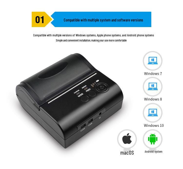 Bluetooth Thermal Receipt Printer for Retail POS Systems (Portable/Desktop)