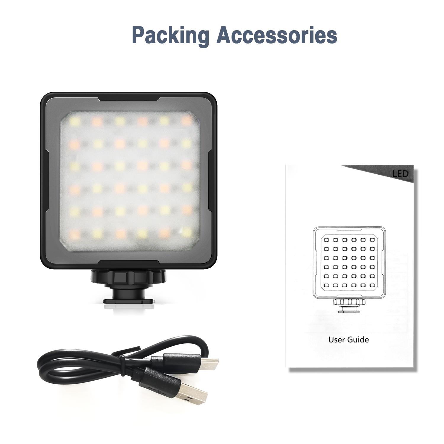 CL-36 Мини-двухцветный светодиодный светильник для видеосъемки 2800–8500K с регулируемой — фото 6