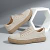 TUINANLE Wide Toe Shoes Unisex Lined Sneakers Casual Retro Lace Up Shoes for Men Barefoot Walking Sneakers