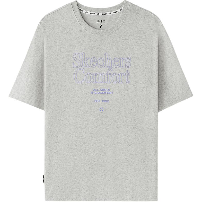 Skechers Short Sleeve Autumn Round Neck T-Shirt Men tops L325M005-0248
