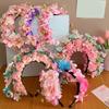 Adjustable Silk Flower Headband Beautiful Flower Hairband Accessory Lovely Flower Embellished Hair Decoration