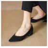 Women's Flat-soled Soft-soled Professional Dress Work Shoes Women's Shoes Versatile Temperament Leather Shoes Black Single Shoes