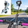 Double-Clamp Cycling Camera Handlebar Mount with Silicone-Padded Contact Surfaces Adjustable Joint for Positioning Action-Camera Extension Poles