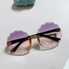 Frameless Square Spring and Summer Bright Fashion Women's Sunglasses Are Suitable for Daily Vacation Beach Accessories