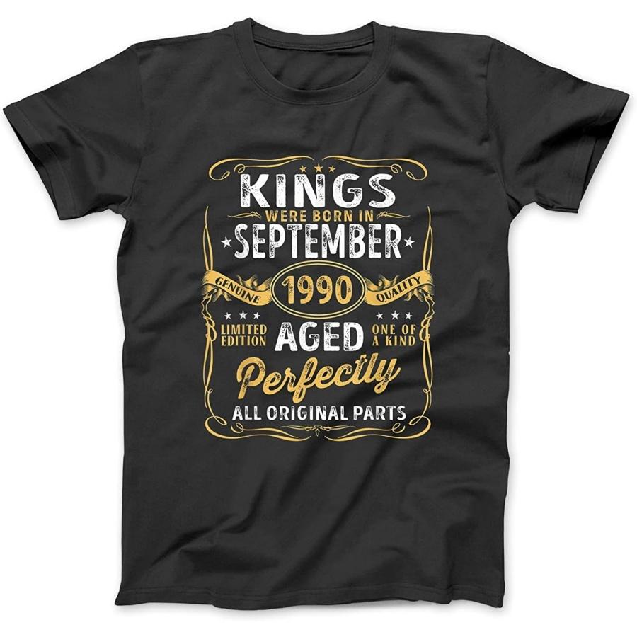 

Kings are Born in September 1990 Limited Edition Vintage T-Shirt THA Womens Mens Hoodie Longsleeve Sweatshirt Black XXXXXL різнокольоровий