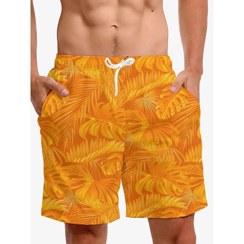 Fashionable Comfortable Plus Size Drawstring Loose Fun 3D Shorts Men Creative Colorful Summer Leisure Holiday Cool Daily Versatile Shorts