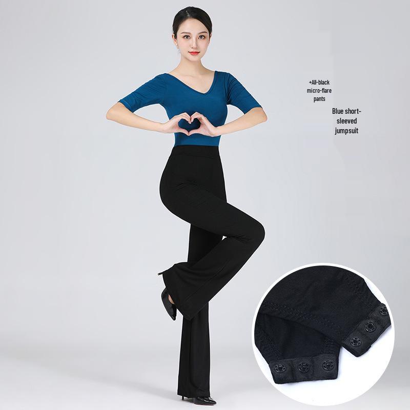 Women's Slim-fit Elegant Dance Practice Suit - Fashion Show and Etiquette Training Set