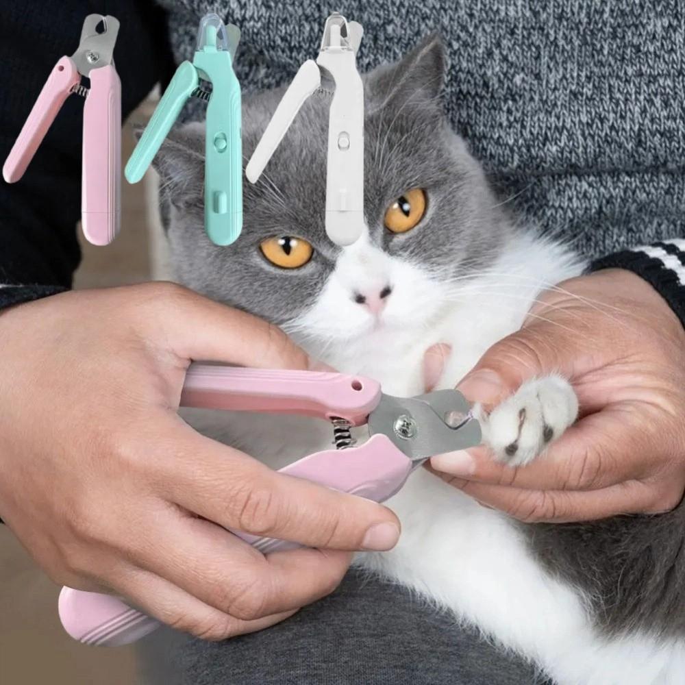 2-in-1 Pet Nail Trimmer Safety Lock Anti Splash Dog Nail Clipper Silent Operation Rechargeable Pet Claw Grooming Novice Use