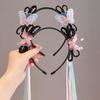 Tassel Butterfly Ribbon Headband Chinese Style Hair Bands for Children  Gifts