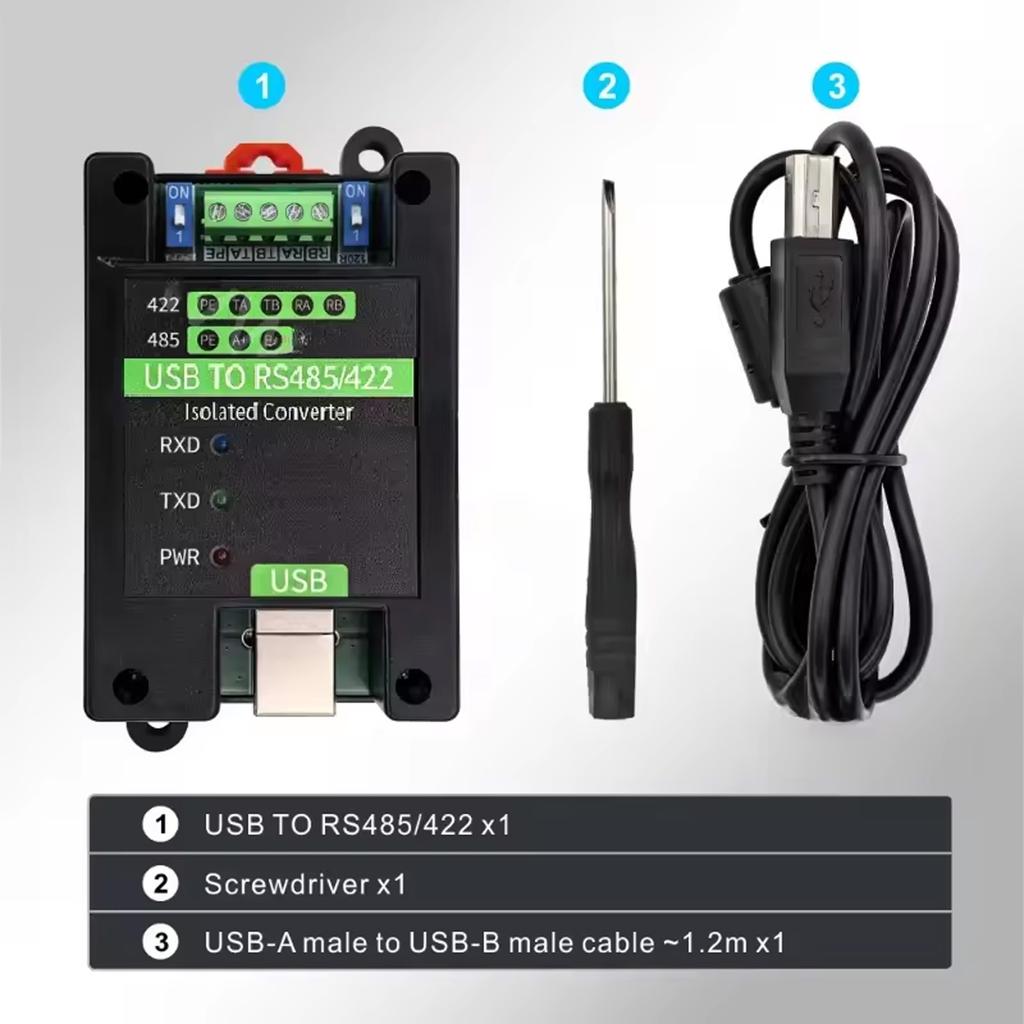 Upgrades USB To RS422 RS485 Converter Plugs Play Industrial Communication Adapters for Small Home Device Connection
