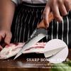 3PCS Stainless Steel Kitchen Japanese Chef Knife Set Vegetable Chopper Fish Knife Utility Knife Boning Knife Multipurpose Knife