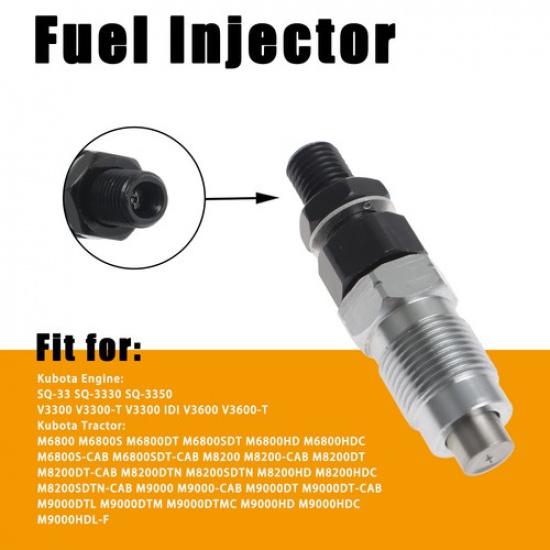Fuel Injector Kit for Kubota Tractor M6800 M6800S M6800DT M6800SDT M8200DT