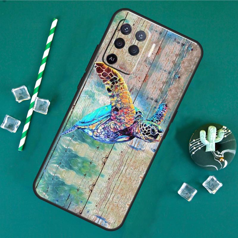 Sea Turtle Phone Case For Oppo A18 A38 A58 A78 A98 A40 A60 A80 A91 A15 A17 A74 A94 A54 A57S A16 A76 A96