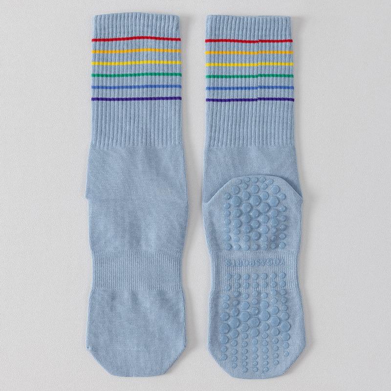 Baumwoll-Yoga-Socken, Anti-Rutsch-Pilates, Sport und Freizeit, Wadenlange Socken, Aerobic, Fitnesstraining, Nahtlose Socken