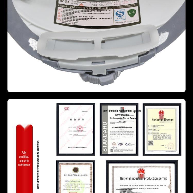 Atmungsaktiver weißer Bauhelm für Herren mit individuellem Druck