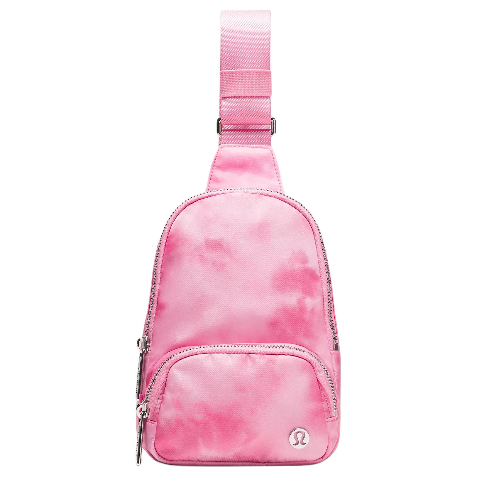 Lululemon Everywhere 2L Metal Logo Polyester Chest Bag Women bags Pink LU9CU3S-075378 Pink