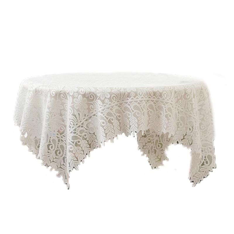 Stylish Lace Tablecloth For Centerpiece Decoration Washable Polyester Fabric Home Accent