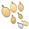 5 bucăți din oțel inoxidabil pandantiv oval Cabochon Base Setting Tavă Blank 13x18/20x30/30x40mm Cabochons Bijuterii Materiale