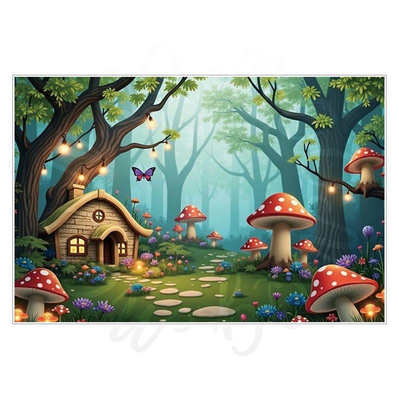 Spring Green Forest Photography Backdrop Fairy Princess Pet Landscaping Photo Backdrop