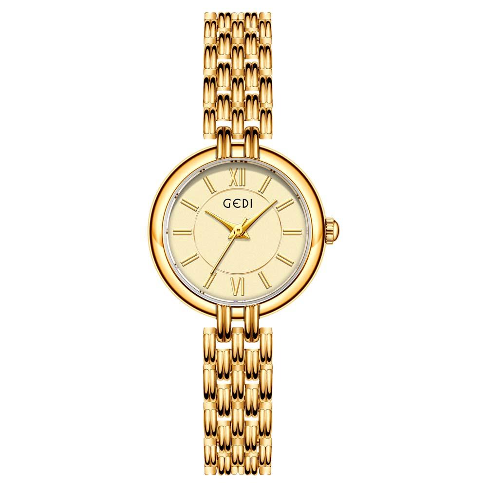 GEDI Artistic Ladies Quartz Watch Retro Exquisite Bracelet Watch for Women Stylish Waterproof Watch Fashion Dress Gifts reloj