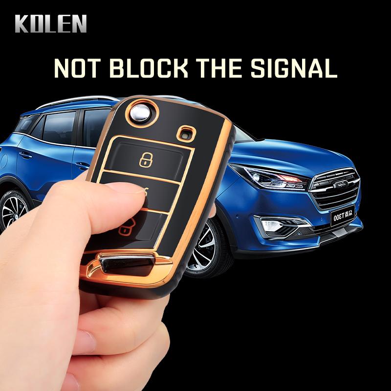 Fashion TPU Car Flip Key Case Cover Shell for VW Volkswagen Golf 7 MK7 Tiguan MK2 for Seat Ateca Leon FR 2 Ibiza Skoda Octavia