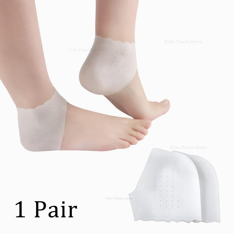 Silicone Heel Protector Men Women Relief Plantar Fasciitis Inserts Heel Pads Moisturizing Relief for Blister Cracked Foot Care