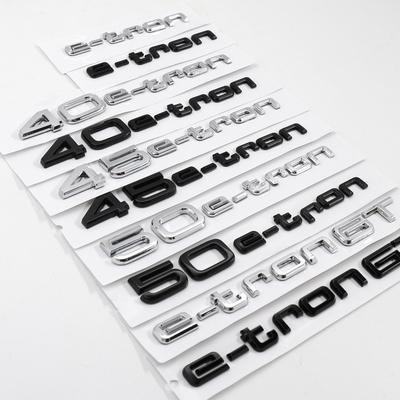 Car ABS E-tron GT 40e-tron 45e-tron 50e-tron Badge Sticker Rear Trunk Mark Tail Label Side Body Emblem Decoration Decal for F2 3A