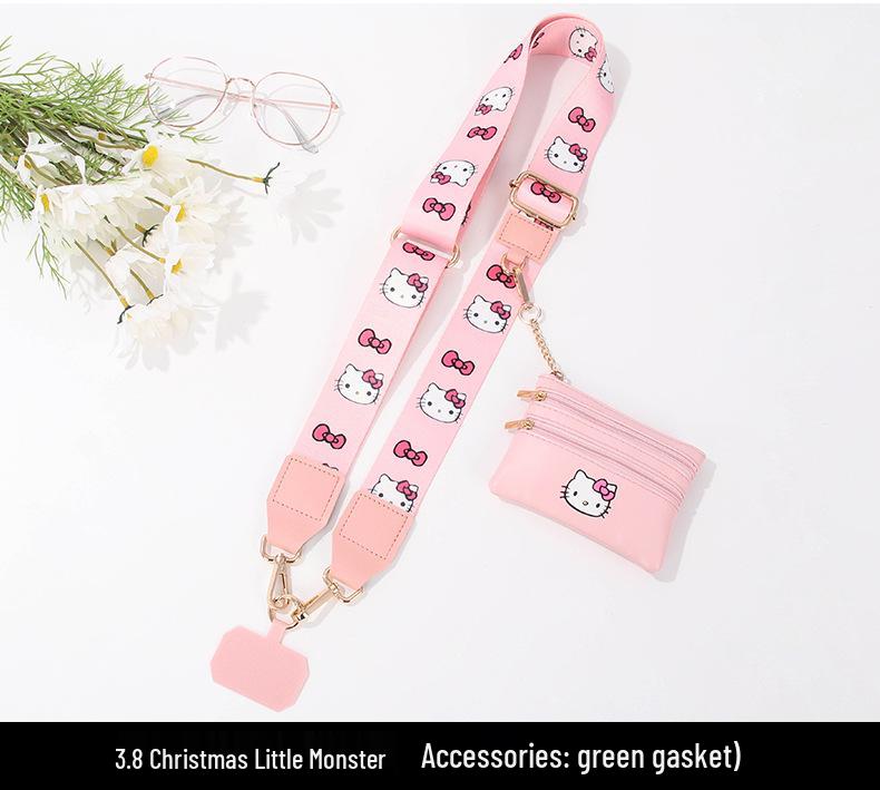 Abnehmbare Handgelenks- und Schulterriemen Handyhalter mit verstellbarem Crossbody und kleiner Tasche