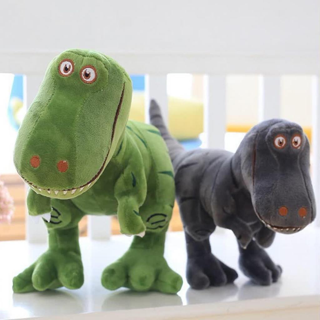 MIMIA 40cm Plush Perfect Gift for Birthday Fluffy Body Pillow T-Rex Dinosaur, Kids, Gift, T-Rex (Gray)