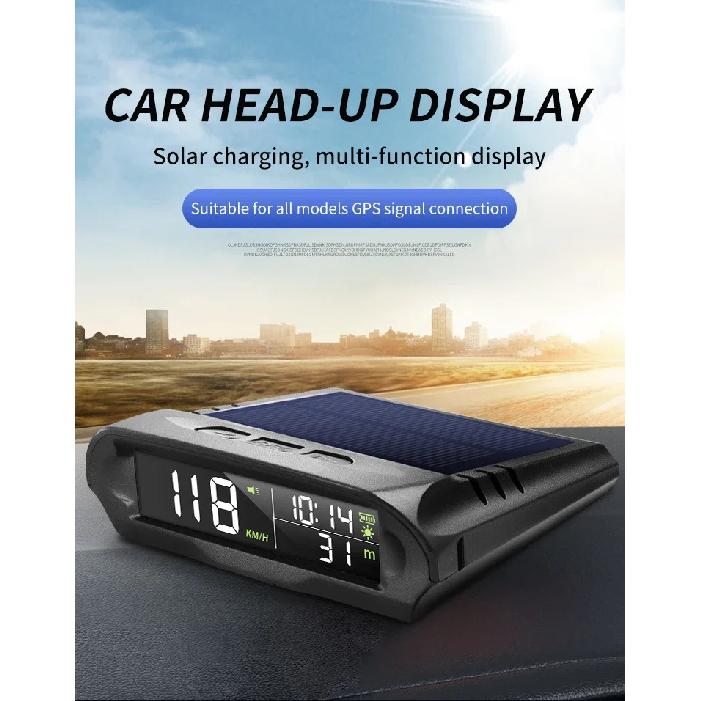 ELING Multi-function Display GPS Speedometer with Fatigue Driving Reminder Overspeed Alarm Time Altitude Solar Charging Boat RV