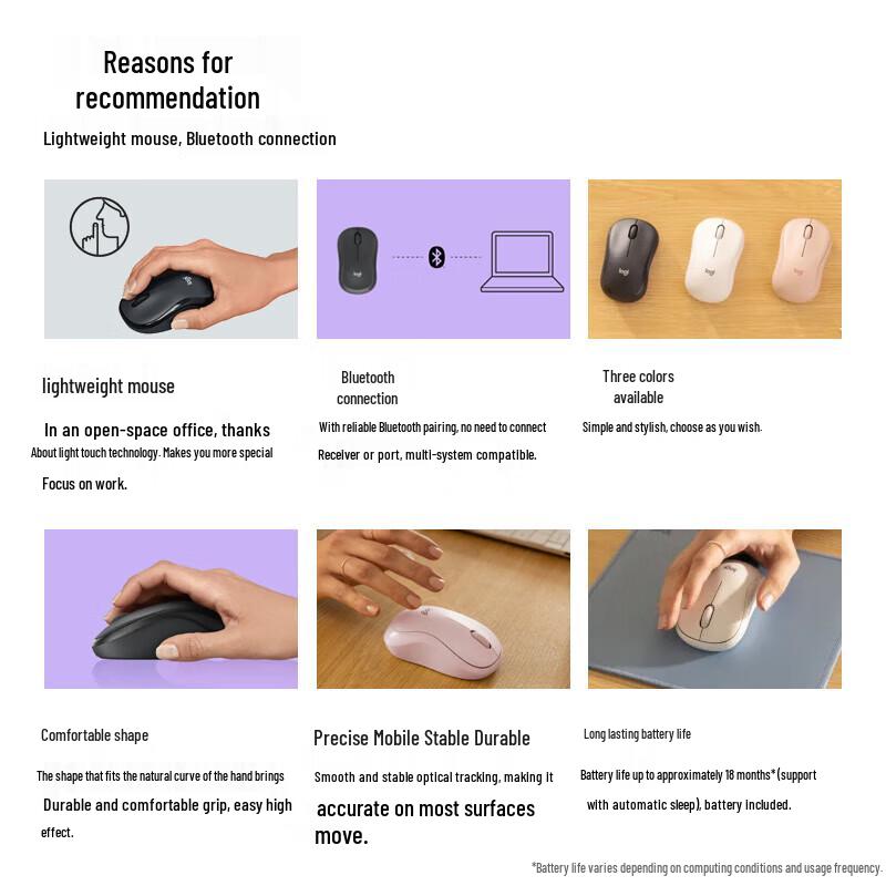 Logitech M240 Wireless Bluetooth Silent Mouse