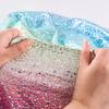 100X150Cm Glitter Laser Polyester Fabric Stretch Sequins Iridescent Holographic Cloth for Wedding Party Doll Clothing Material