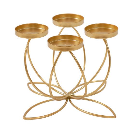 1/3/4/5-Candle Iron Candle Holder Decorative Tabletop Candlestick Holder Stand for Wedding Event Mantel Kitchen Dining Table Decor