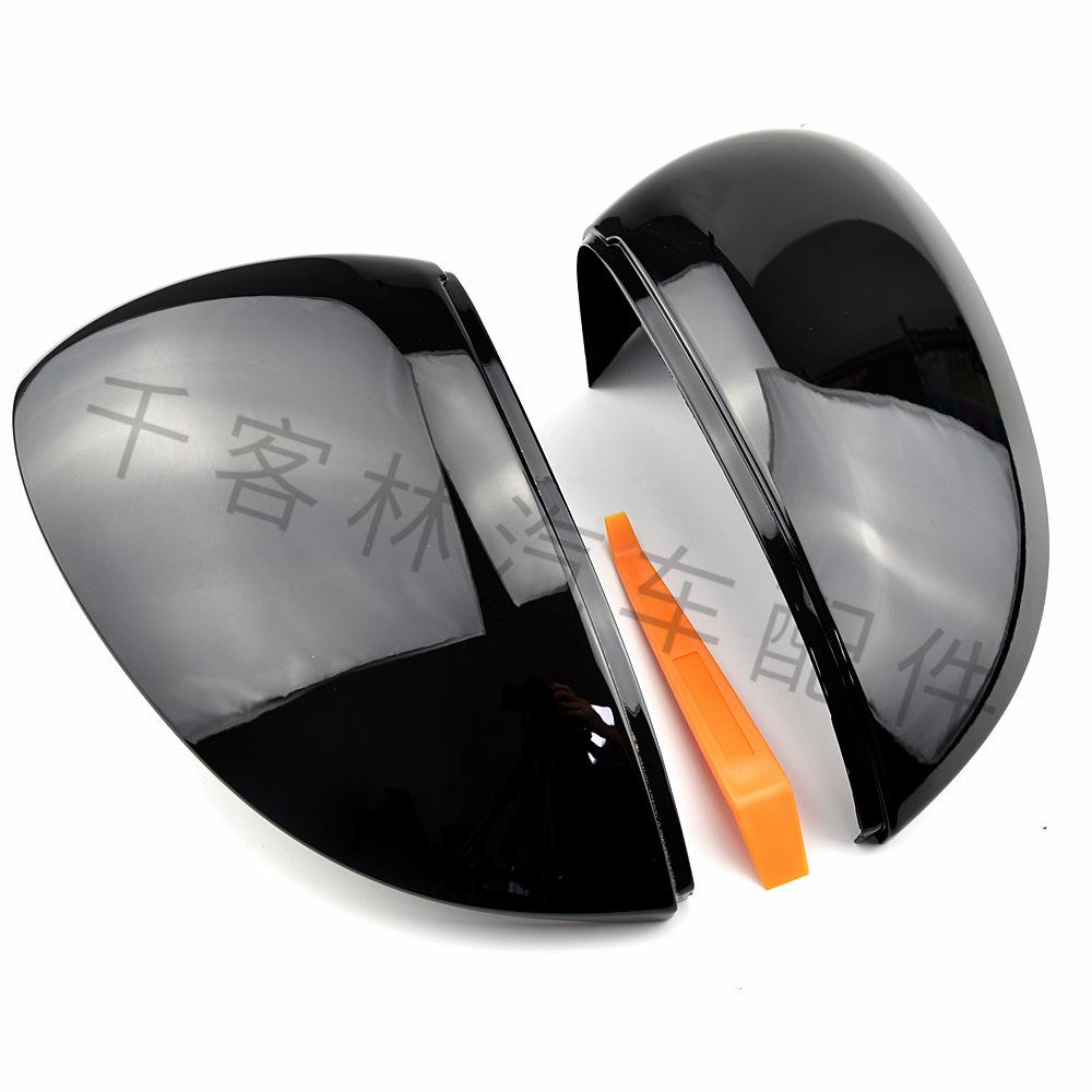 Gloss Black Rearview Mirror Cover for Volkswagen Golf 8 MK8 GTE GTD GTI
