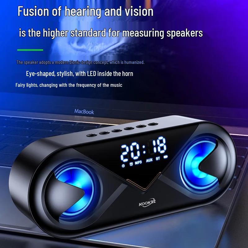 CooCooer Y02 Portable Bluetooth Speaker with LED Display CN plug (adapter included)