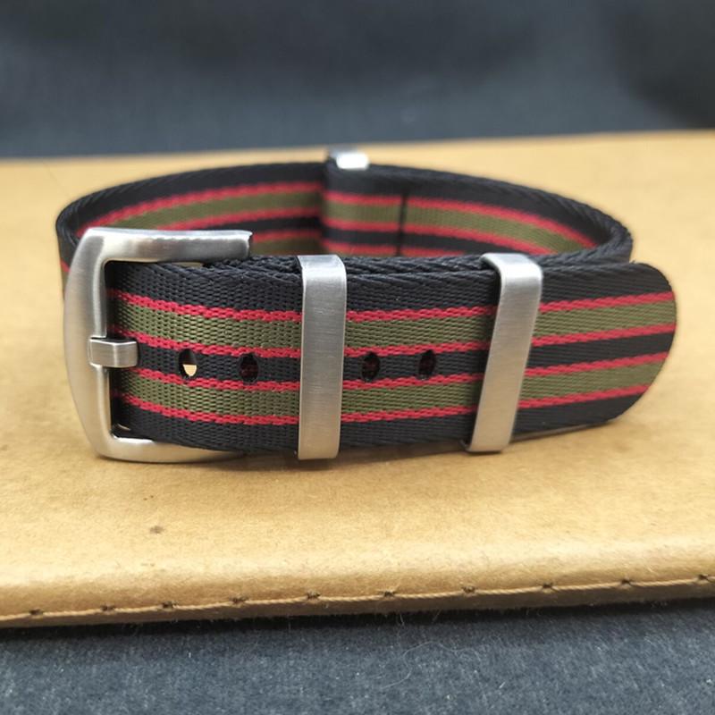 High-End NATO One-Piece Nylon Watch Strap - Canvas Woven, Sizes 18/20/22/24.