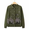 Women's Elderly Floral Knit Cardigan