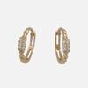 14k Cubic Cluster One Touch Earring