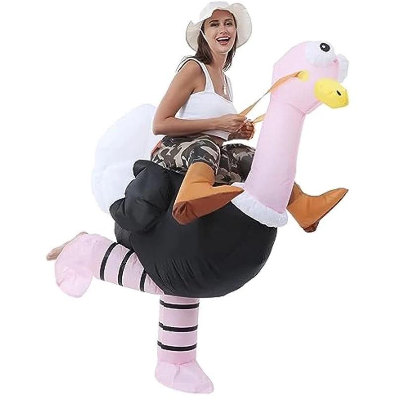 Inflatable Ostrich Costume Adult - Ride On Ostrich Fancy Dress for Halloween, Carnival, Christmas and Event Party Costumes
