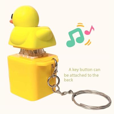 New Duckling Quack Fidgety Toy, Keychain Decorative Ornament Stress Reliever Duck Keyboard Keycap Regulator Rattle Button Sound