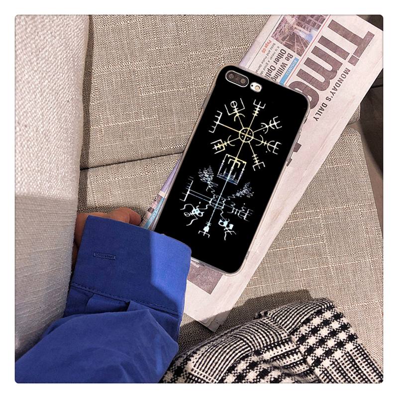 Viking Vegvisir Odin Nordic Telefon Fall für iPhone 11 12 13 mini pro XS MAX 8 7 6 6S Plus X 5S SE 2020 XR fall