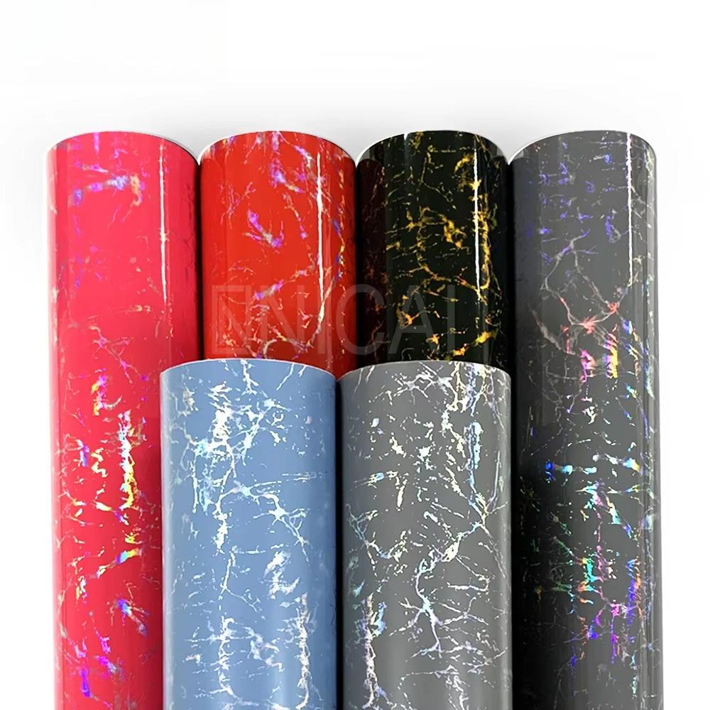 New Design Crystal Laser Marble Car Wrap Film Glossy Series Personality Clearly Pattern Car Film Sensitive Glue Car Stickers