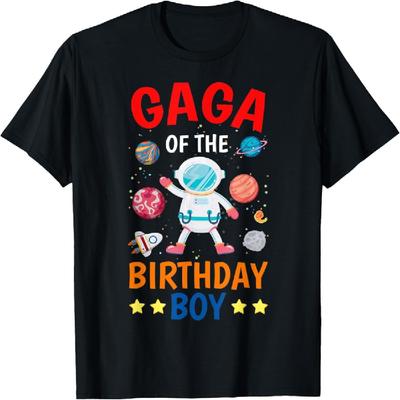 Gaga Of The Birthday Boy Space Planet Theme Bday Party T-Shirt